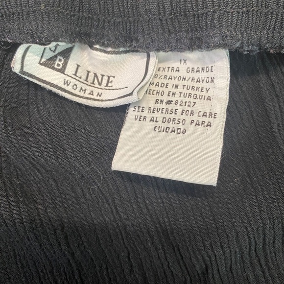 dBLine Embroidered Floral Maxi Skirt Set (Size: 1X, Color: Black/White) - Picture 8 of 9